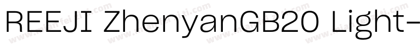 REEJI ZhenyanGB20 Light字体转换